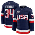 Auston Matthews USA 2025 4 Nations Face-Off Premium Jersey - Navy