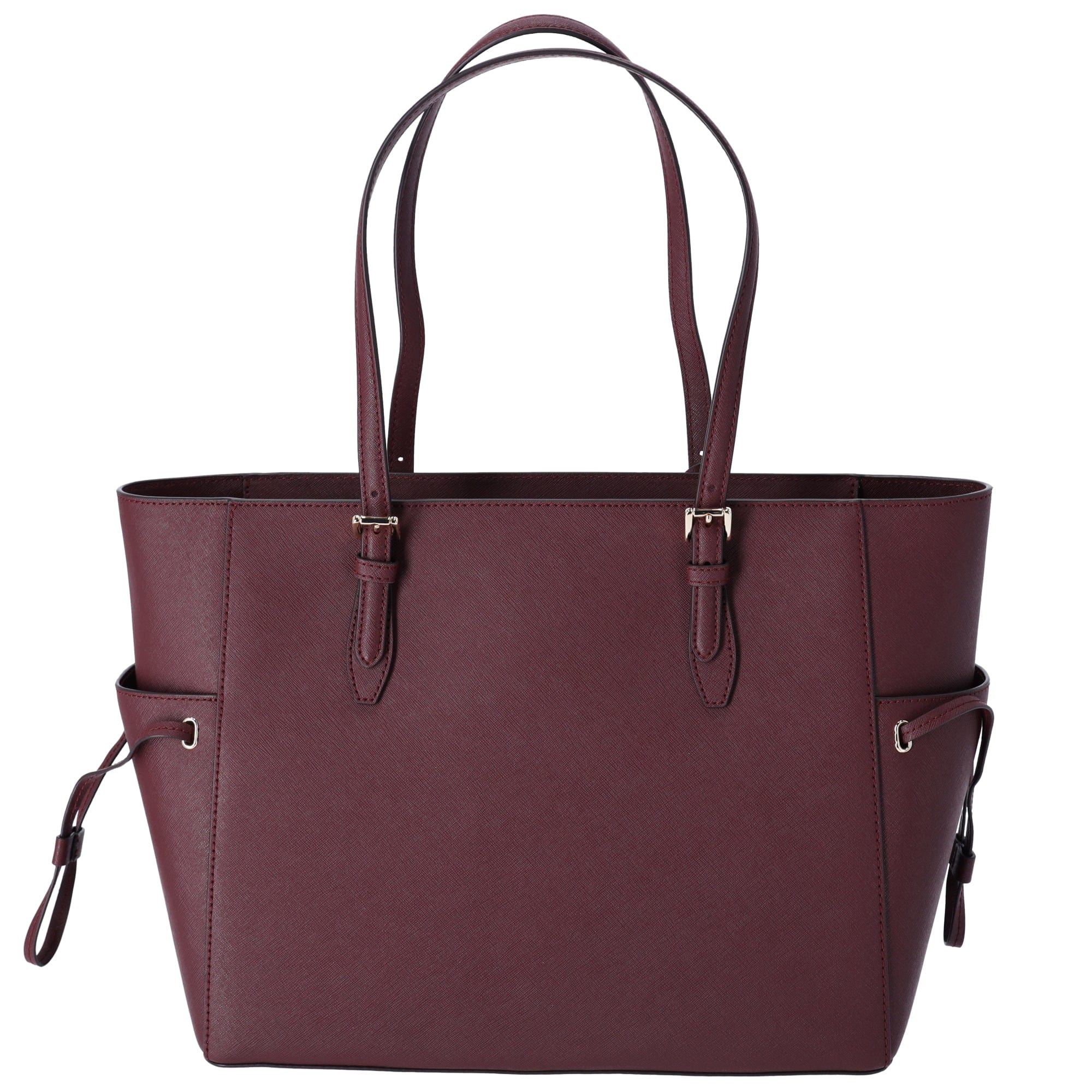 Michael Kors Gilly Large Drawstring Tote Oxblood Saffiano Leather