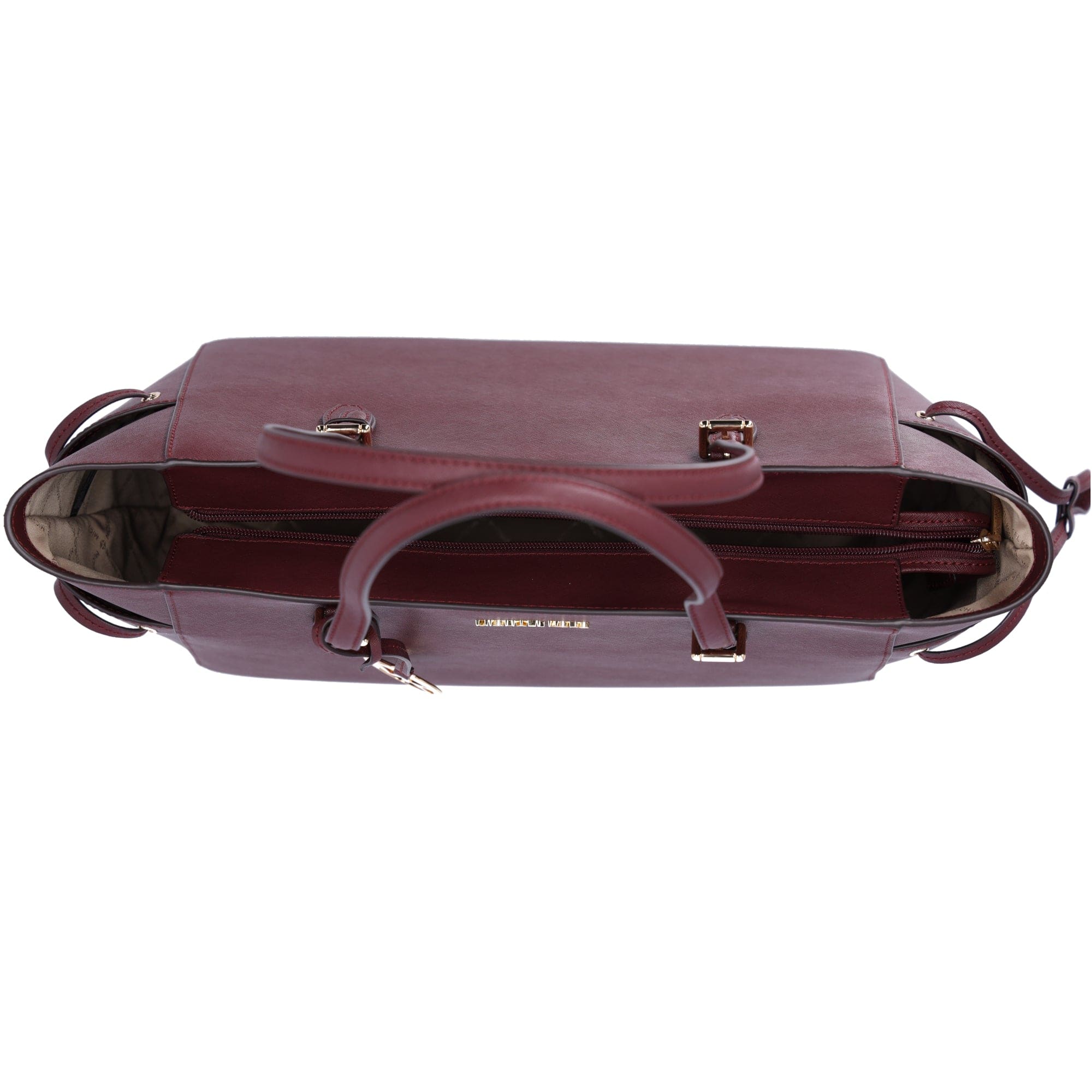 Michael Kors Gilly Large Drawstring Tote Oxblood Saffiano Leather