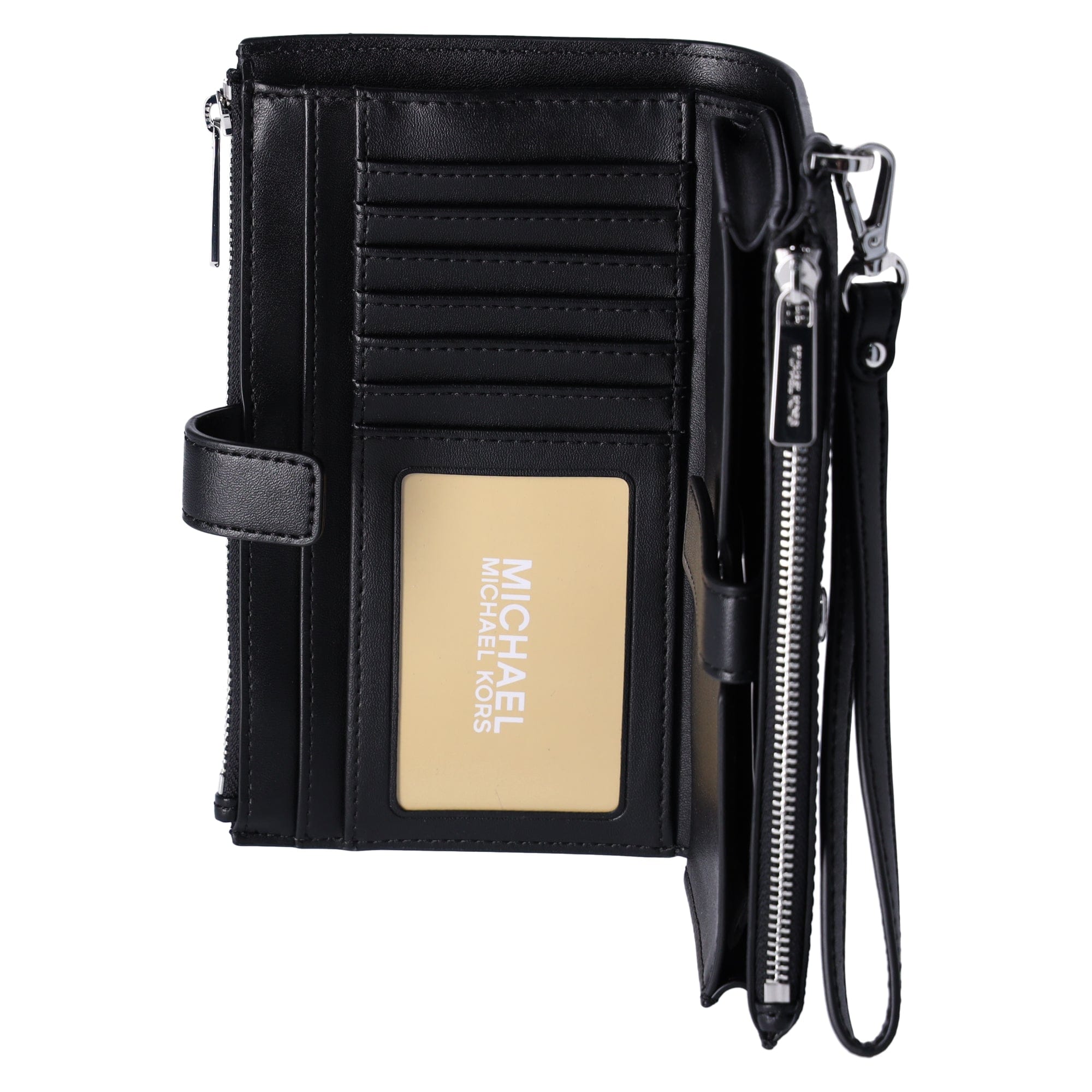 Michael Kors Jet Set Double Zip Wristlet Phone Wallet Black