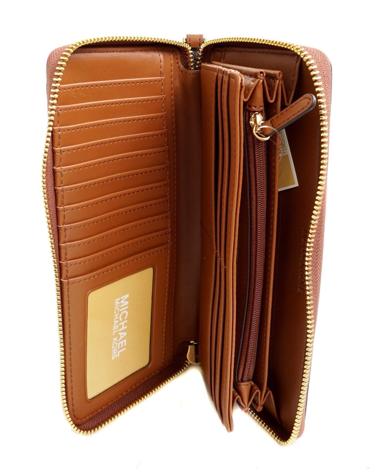 Michael Kors JetSet Girls Large ZipAround Continental WristletWallet Brown