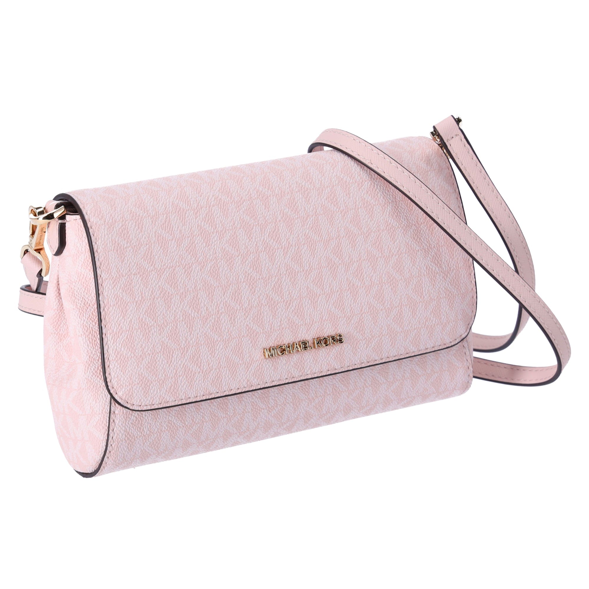 Michael Kors Jet Set Medium Convertible Pouchette Crossbody Light Powder Blush