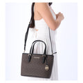 Michael Kors JetSet Small XS Carryall Convertible ToteCrossbody BrownMKBlack