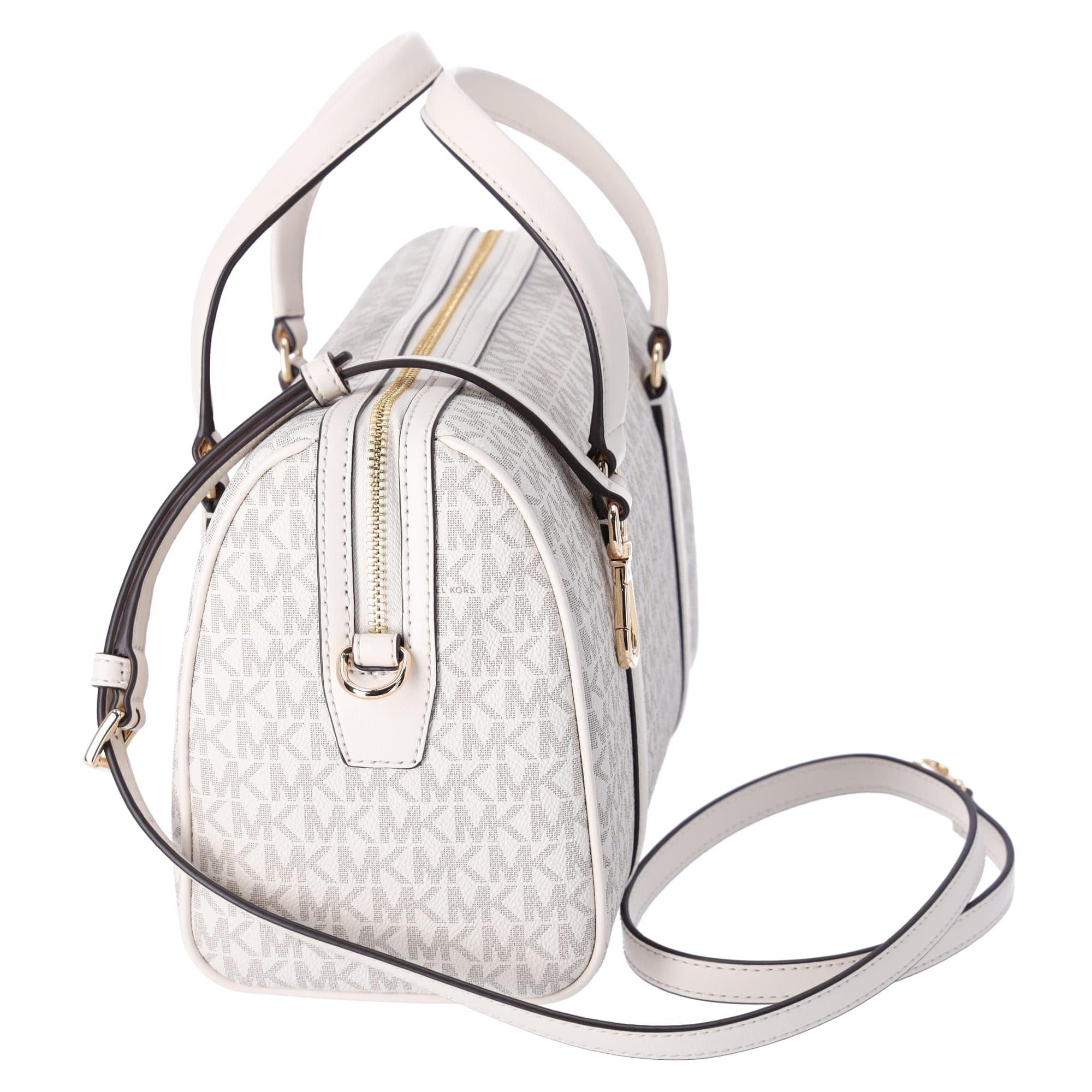 Michael Kors Jet Set Travel Medium Duffle Satchel Light Cream MK