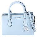 Michael Kors Sheila Small Faux Saffiano Leather Satchel Vista Blue