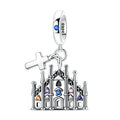 Milan Cathedral with Cross Dangle Charm