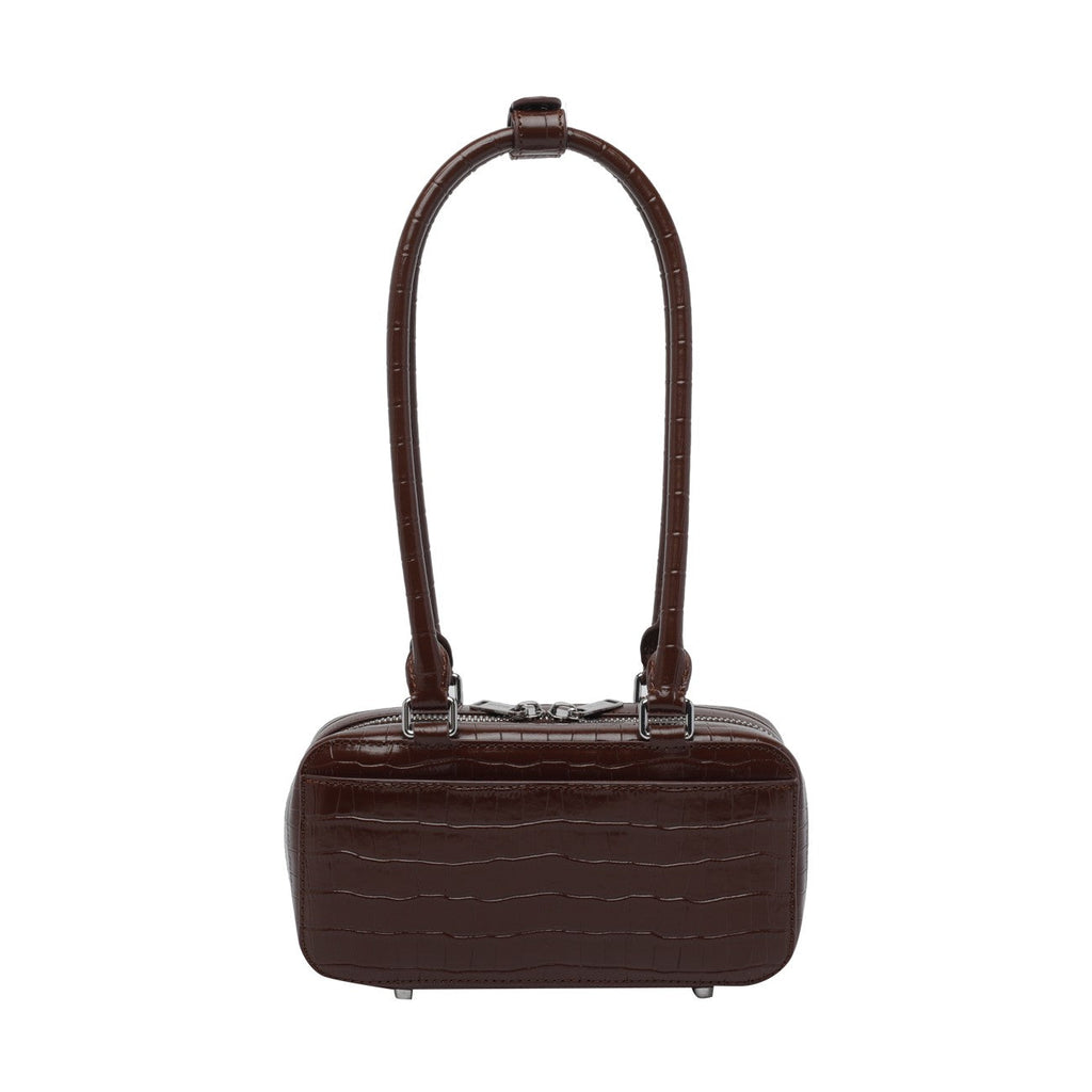 Self Portrait Women Mini Croc Leather Shoulder Bag