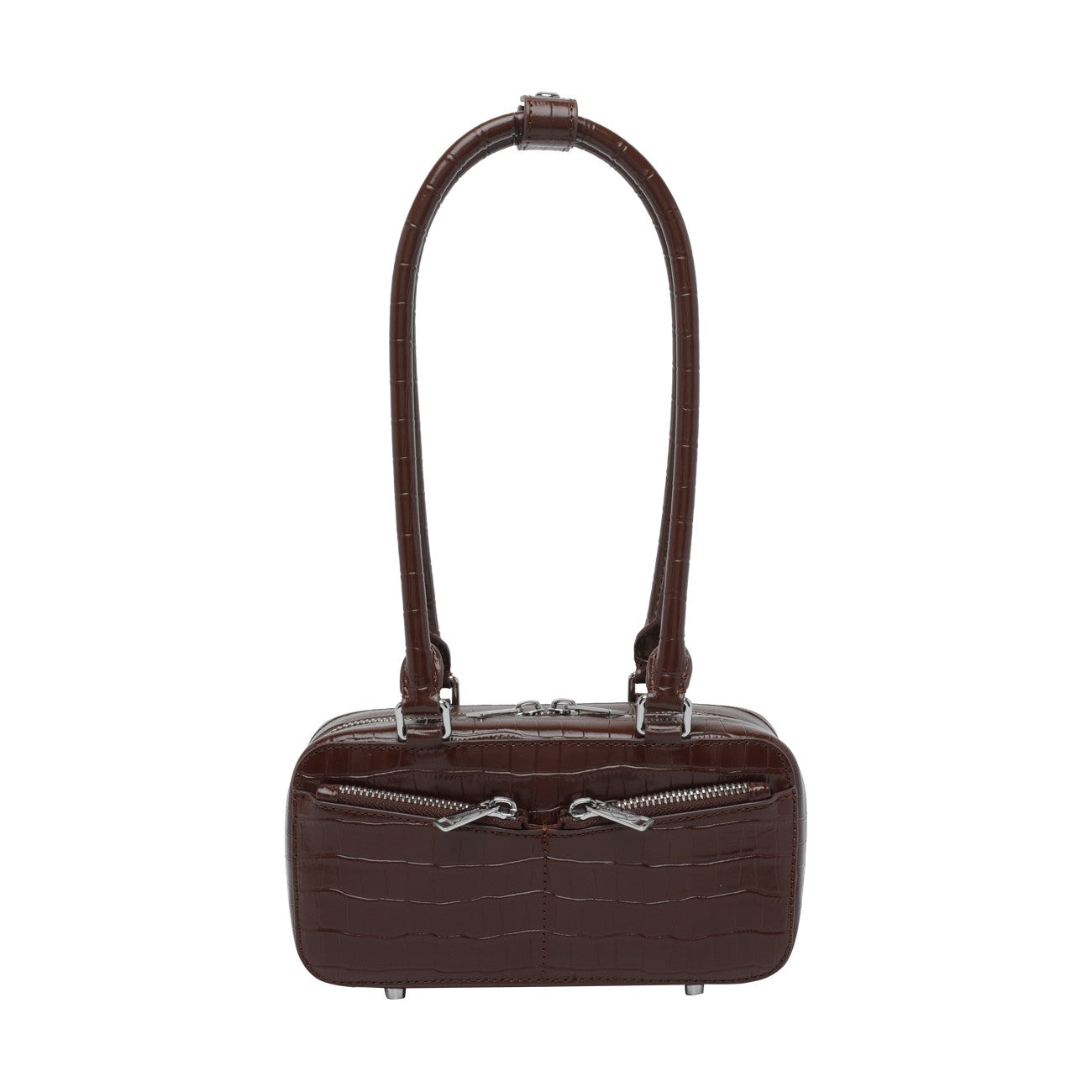 Self Portrait Women Mini Croc Leather Shoulder Bag