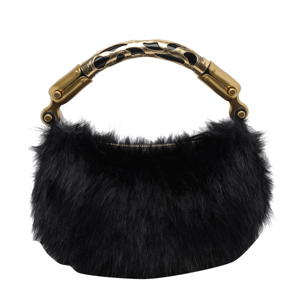 Balmain Women Mini Ebene Handbag
