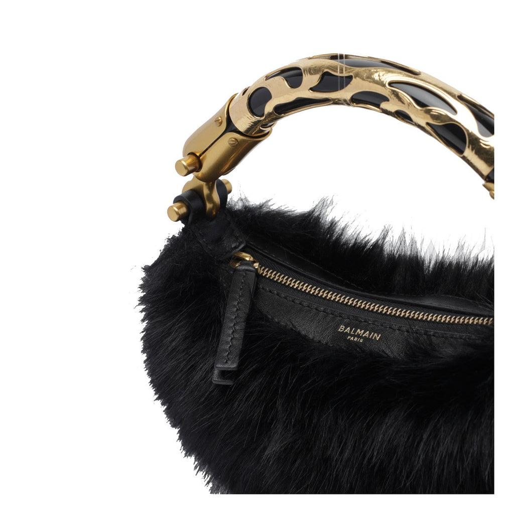 Balmain Women Mini Ebene Handbag