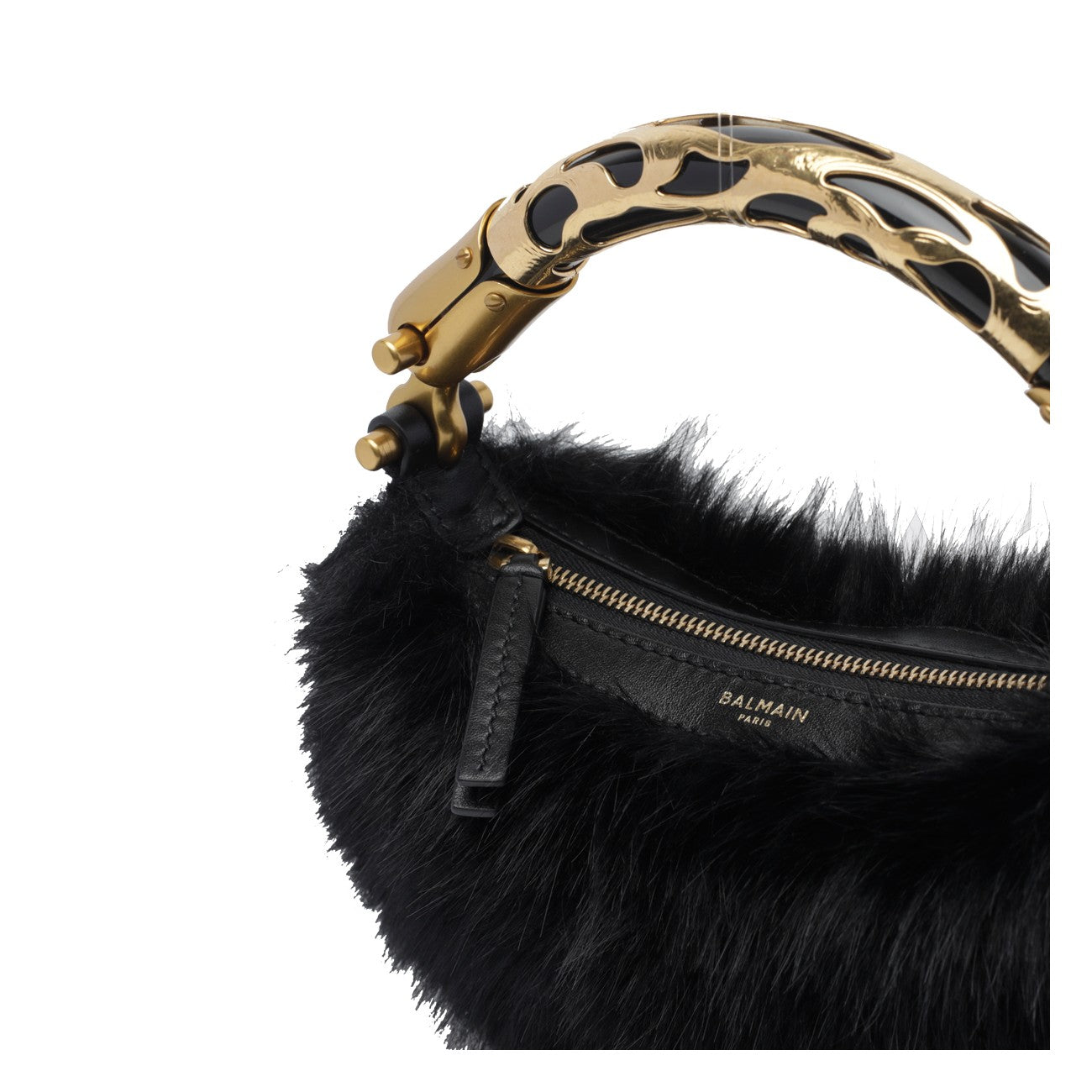 Balmain Women Mini Ebene Handbag