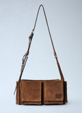 Miu Miu Men Utilitaire Suede Shoulder Bag