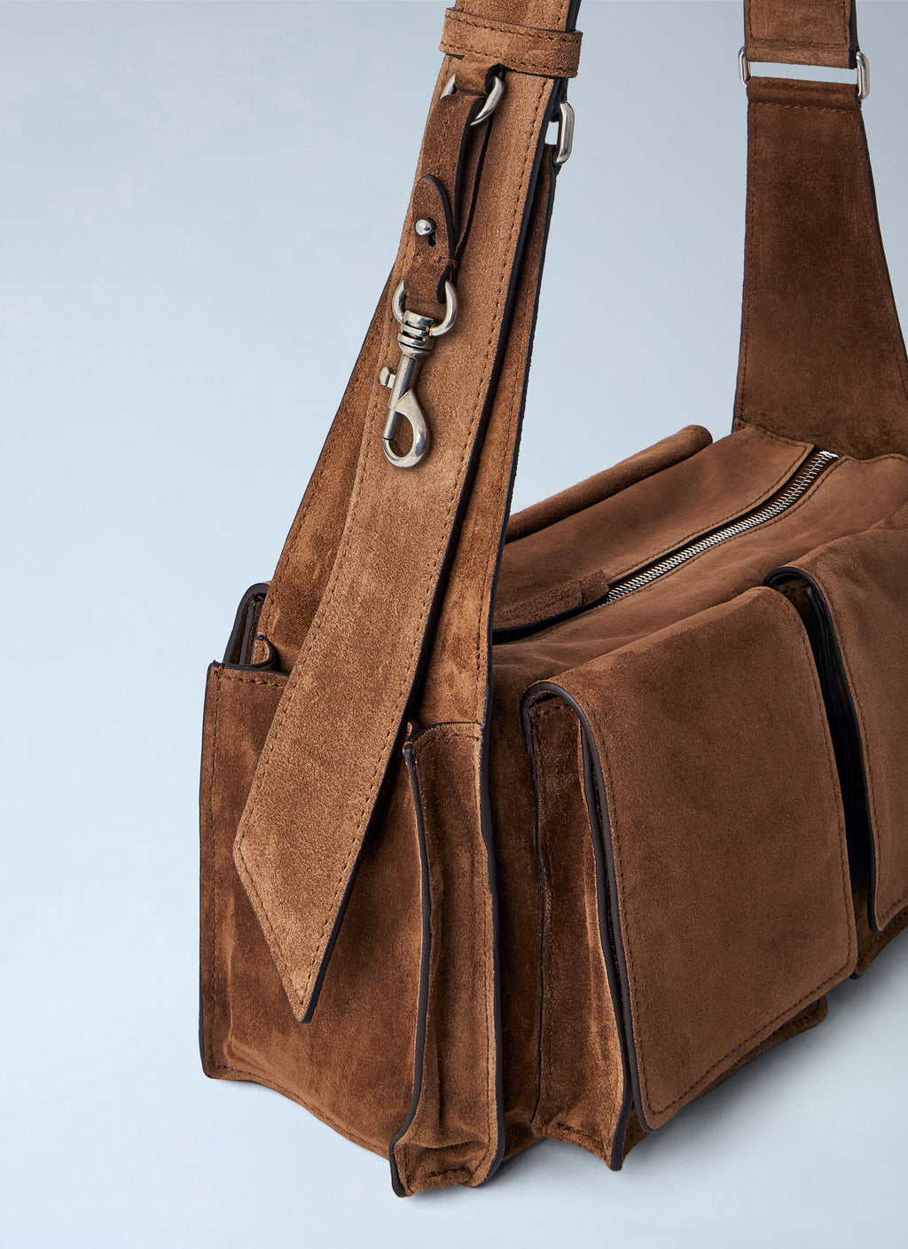 Miu Miu Men Utilitaire Suede Shoulder Bag