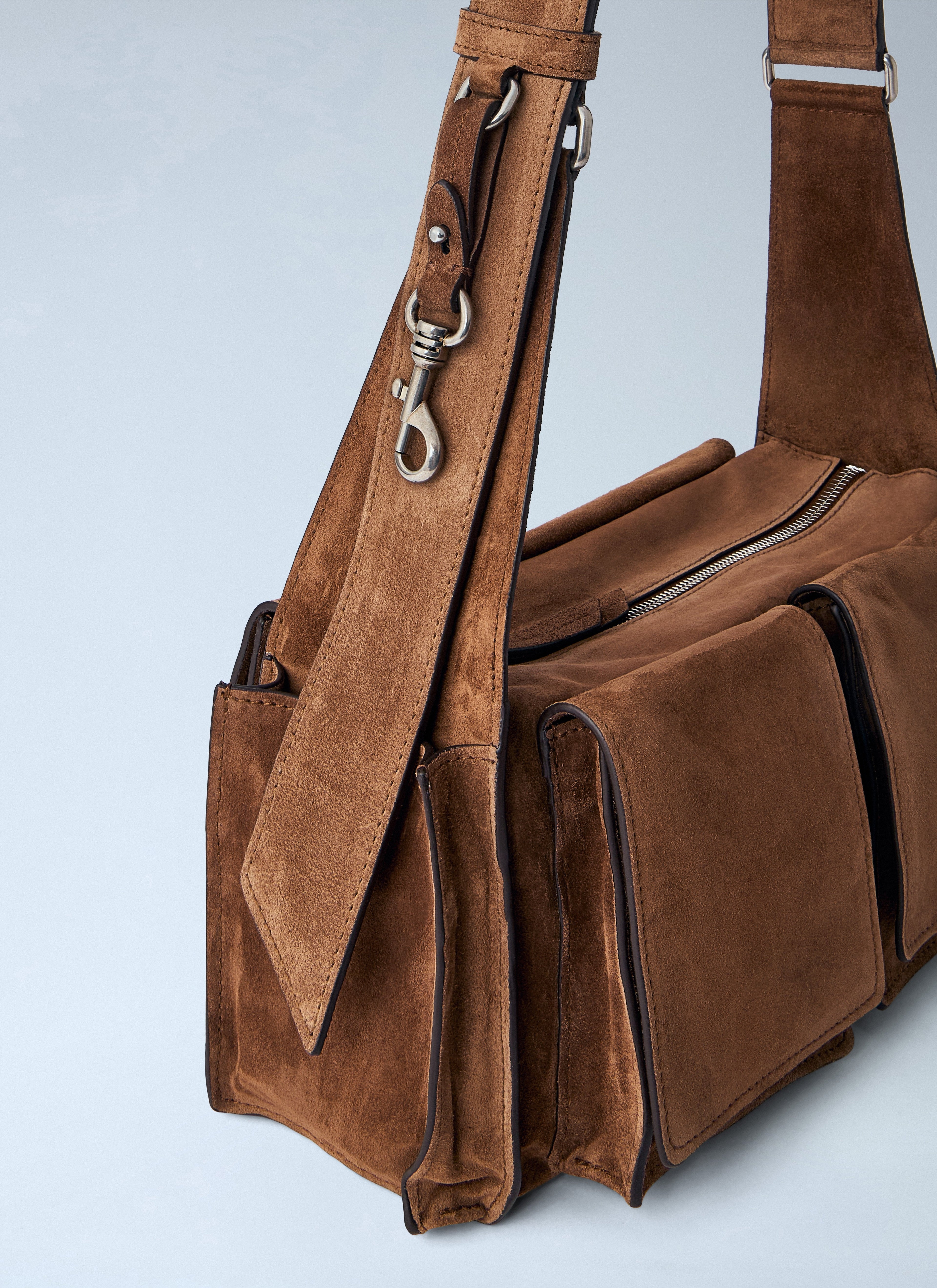Miu Miu Men Utilitaire Suede Shoulder Bag