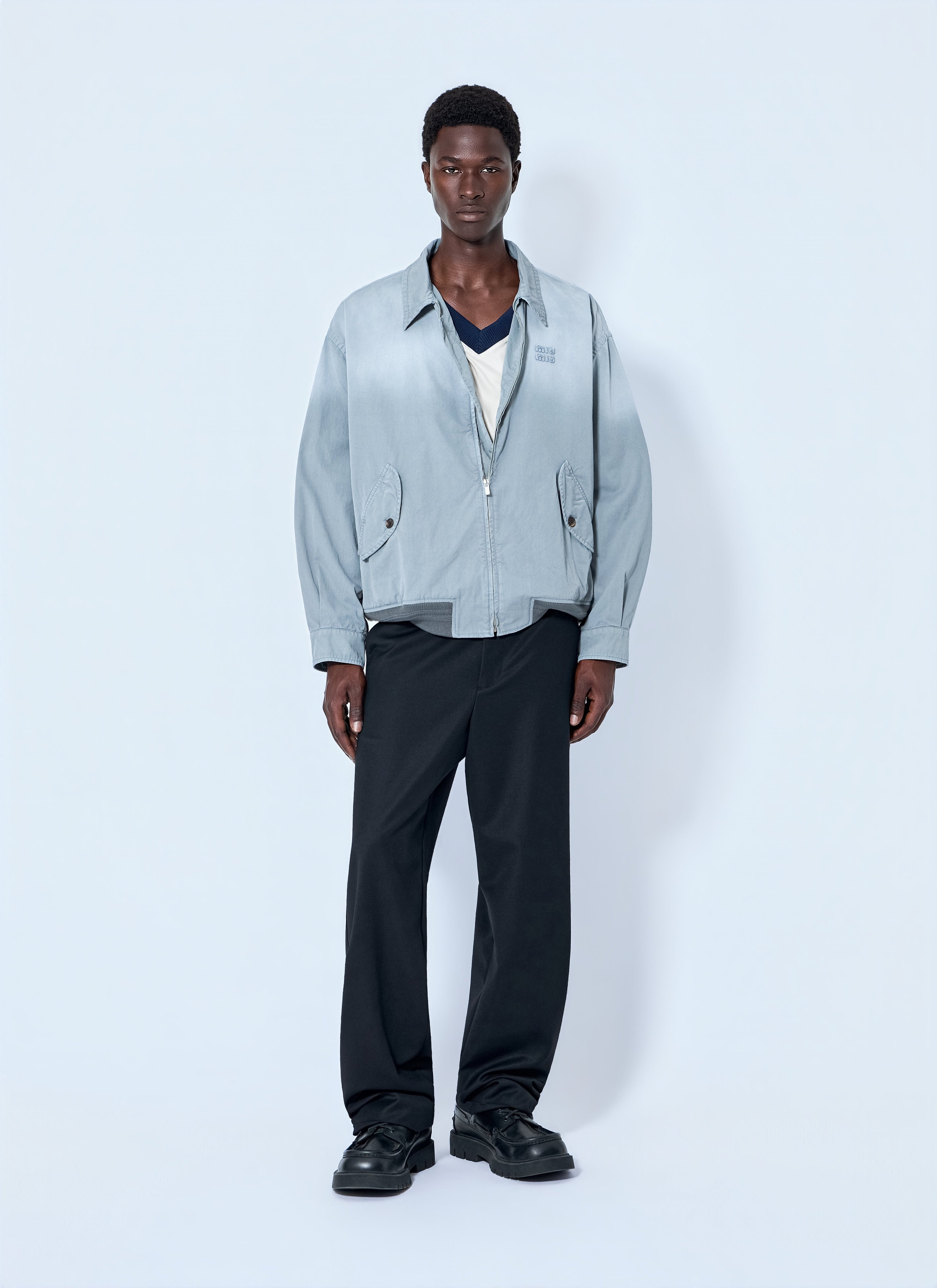 Miu Miu Men Old Twill Blouson Jacket