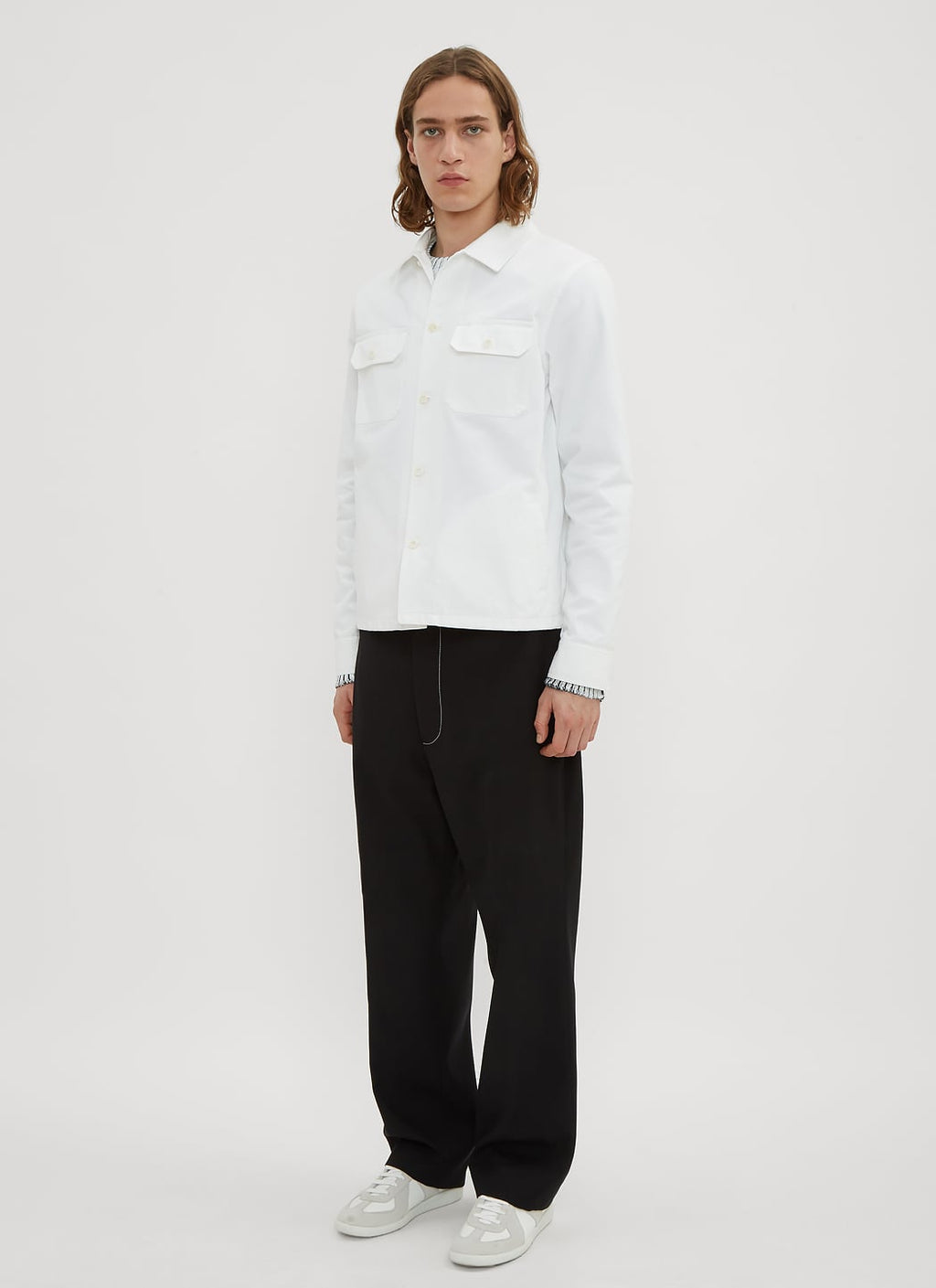 Maison Margiela Men Cotton Gabardine Shirt