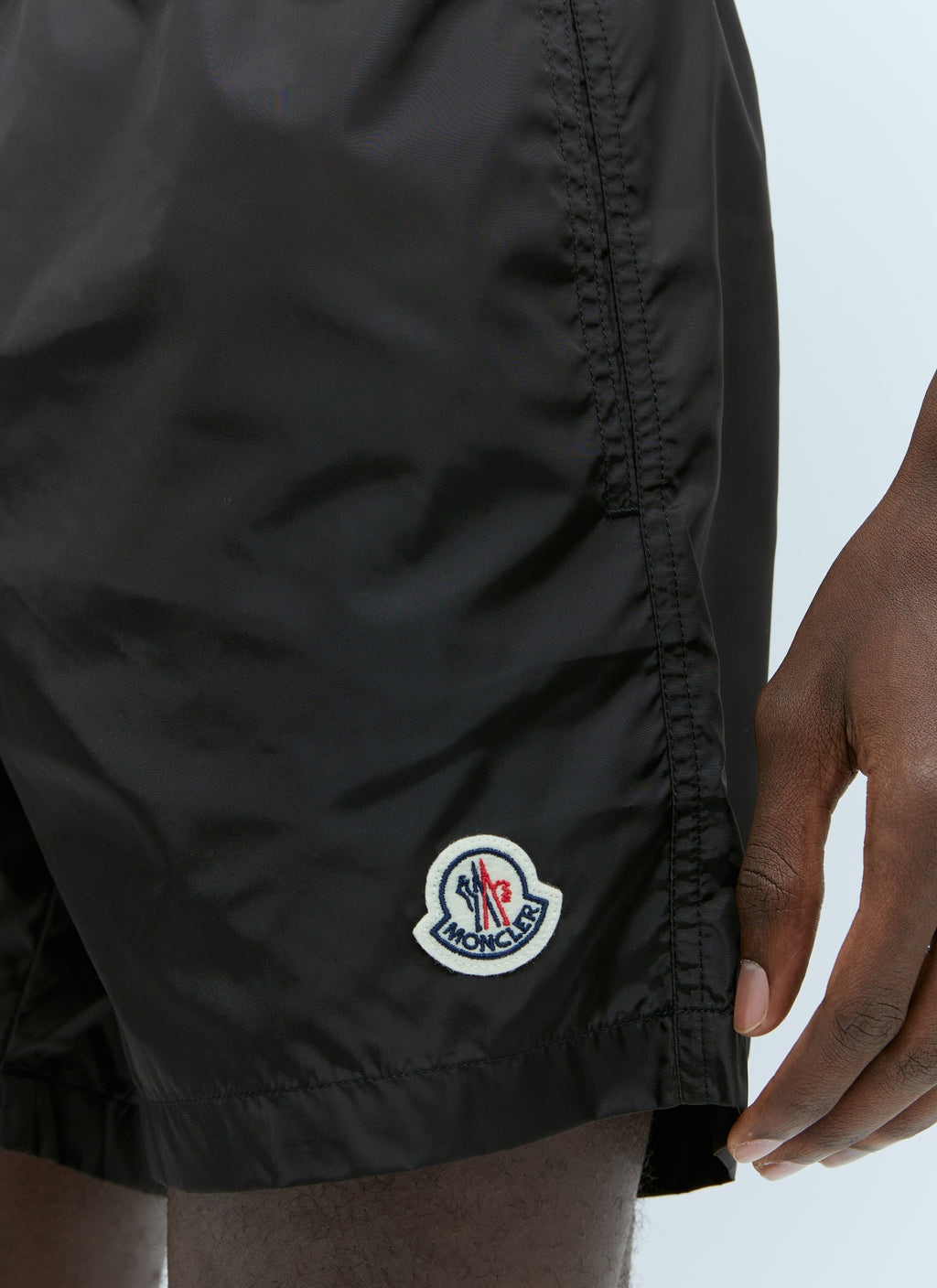 Moncler Men Logo Patch Swim Shorts