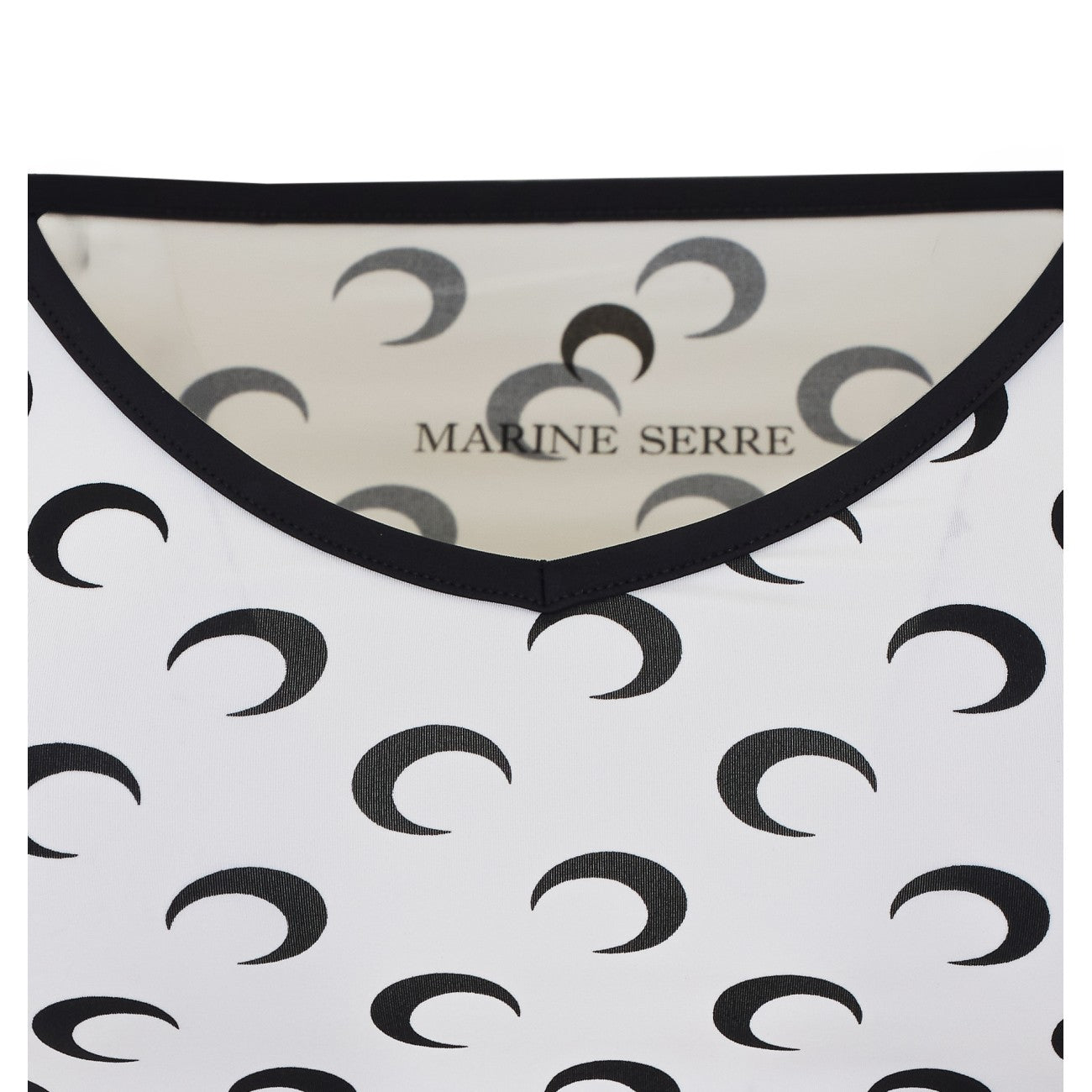 Marine Serre Women Moon Printed Jersey Straps Top