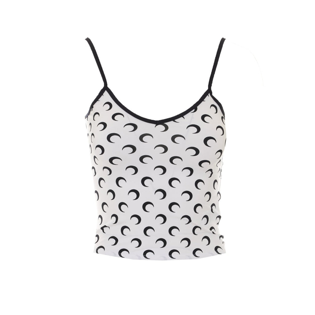 Marine Serre Women Moon Printed Jersey Straps Top