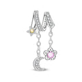 Moon, Star & Flower Dangle Charm