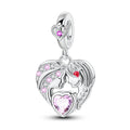 Mother & Daughter Heart Dangle Charm