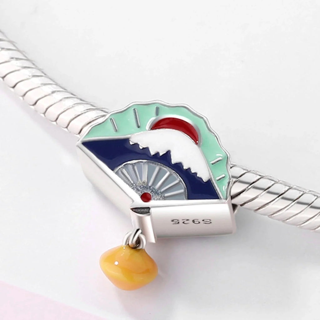 Mount Fuji & Sunrise Fan Charm