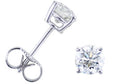 3/8ct Round Diamond Studs Earrings 14K White Gold