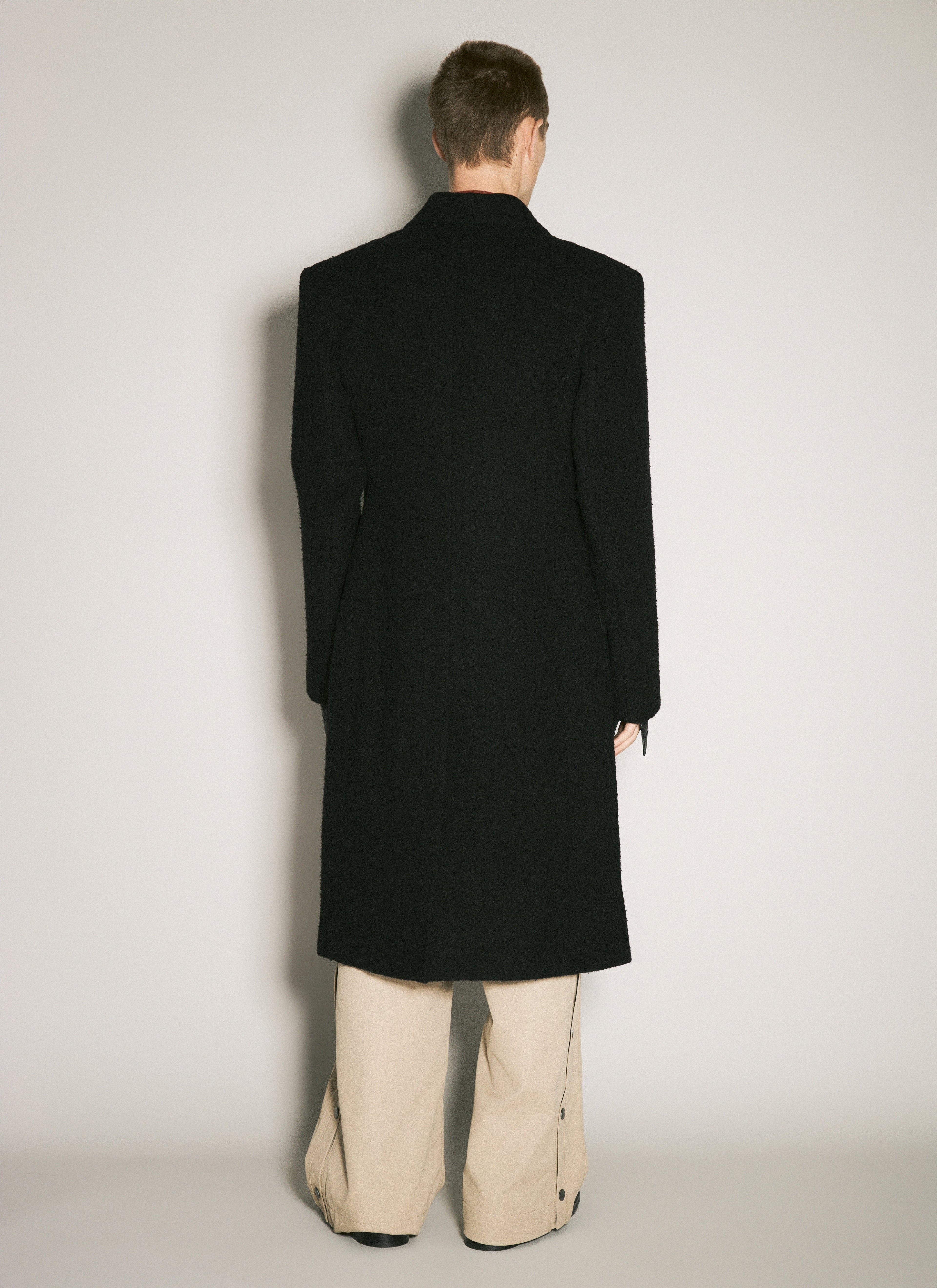 Martine Rose Men Double-Breasted Shirt Overcoat