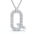 1Ct Diamond Initial "R" Pendant 14k Gold 18" Necklace Lab Grown 5/8" Tall