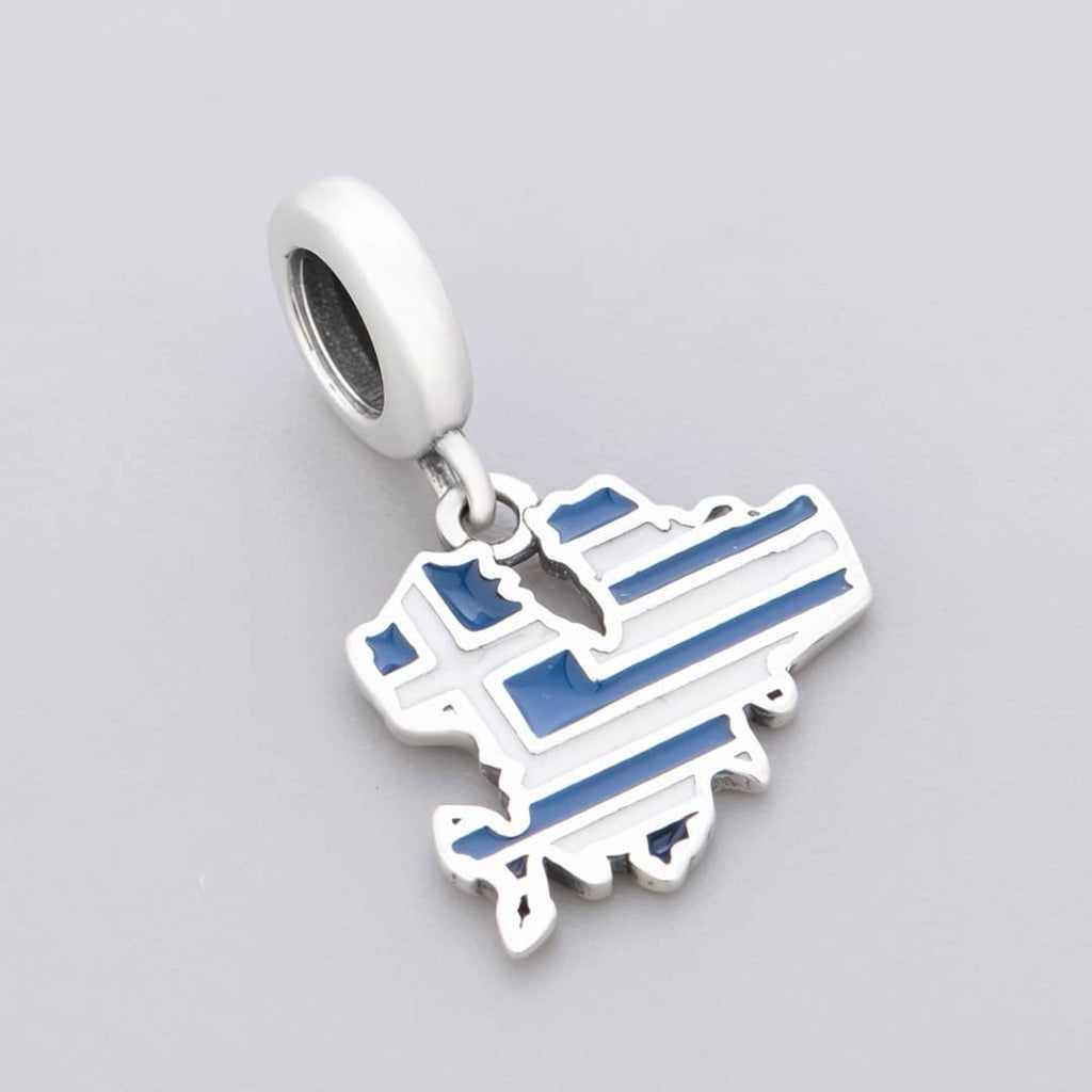 Mykonos Island Flag Dangle Charm