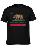 California Republic Bear Graphic Tee - Black