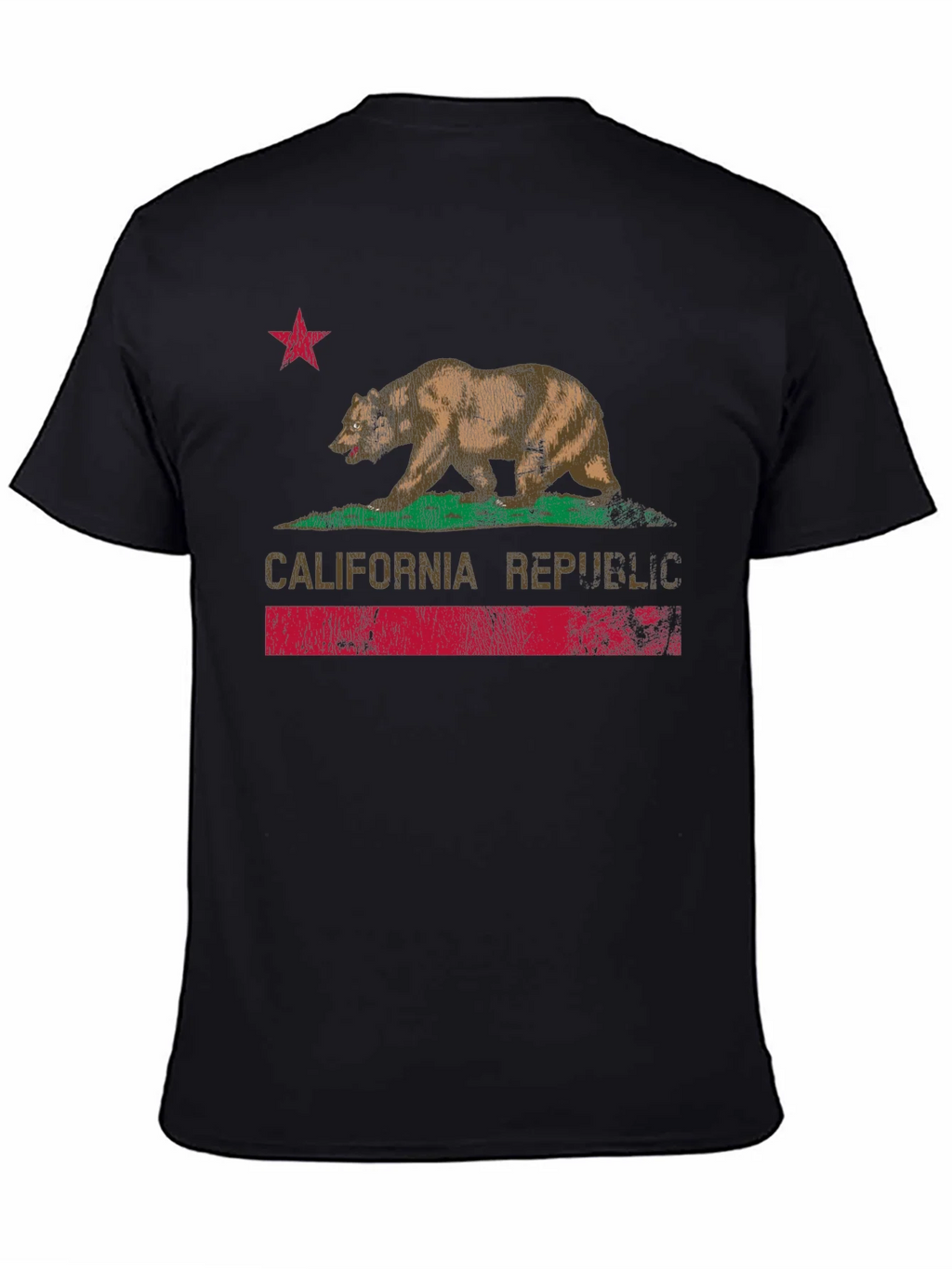 California Republic Bear Graphic Tee - Black