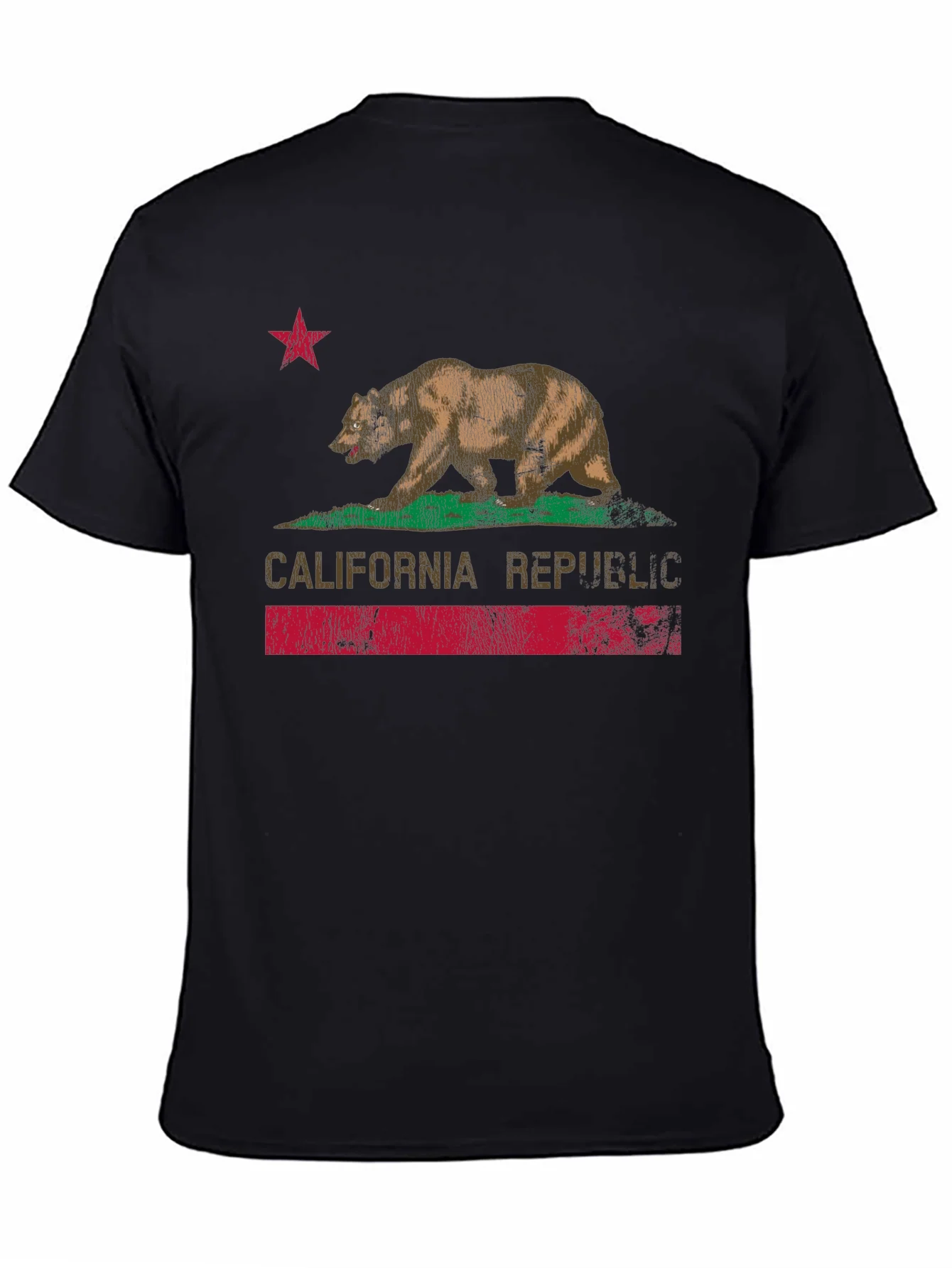 California Republic Bear Graphic Tee - Black