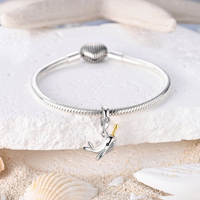 Narwhal with Star Horn Dangle Charm