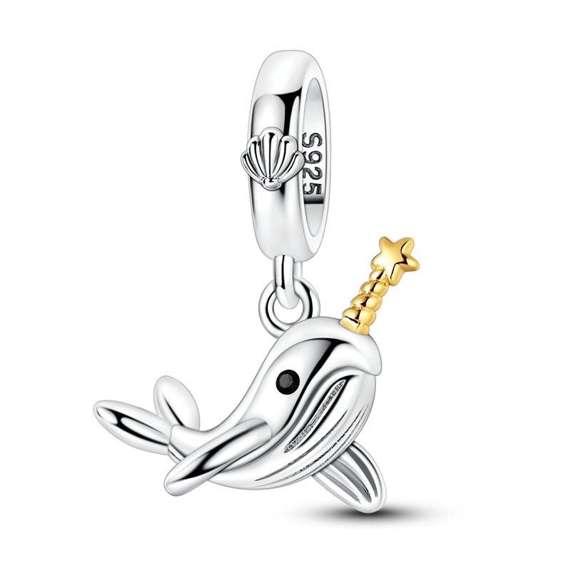 Narwhal with Star Horn Dangle Charm