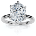 Certified 1 1/2Ct Oval Diamond Solitaire Engagement Ring 14k White Gold Lab Grown