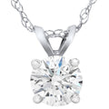 Certified 1 1/2ct Lab Created Diamond Round Solitaire Pendant 14K White Gold