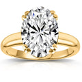 Certified 5Ct Oval 14k Yellow Gold Diamond Engagement Ring Lab Grown Size: 6