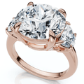 Certified 7Ct Diamond & Halfmoon Engagement Ring Lab Grown