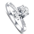 Certified 3Ct Oval Diamond Solitaire Engagement Ring 14k Gold Lab Grown