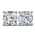 2Ct TW Cushion Diamond Studs 14k Gold Lab Grown Size: Small