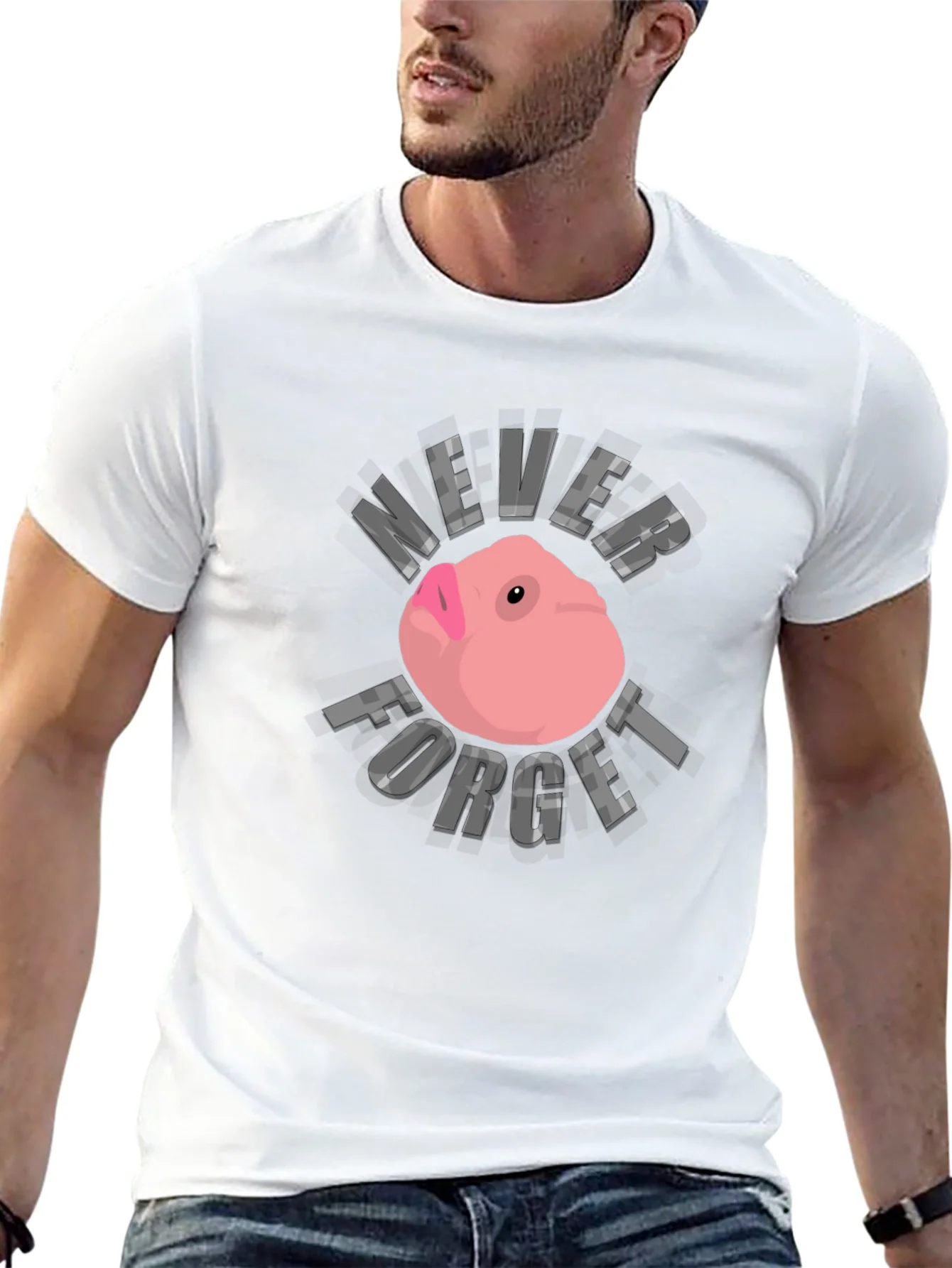 Never Forget Funny Guinea Pig Black T-Shirt