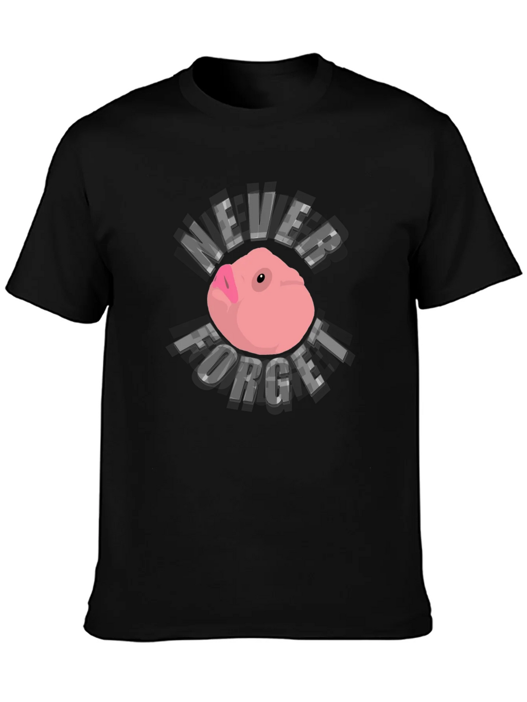 Never Forget Funny Guinea Pig Black T-Shirt
