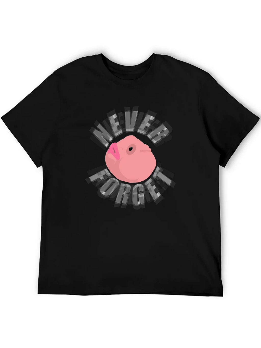 Never Forget Funny Guinea Pig Black T-Shirt