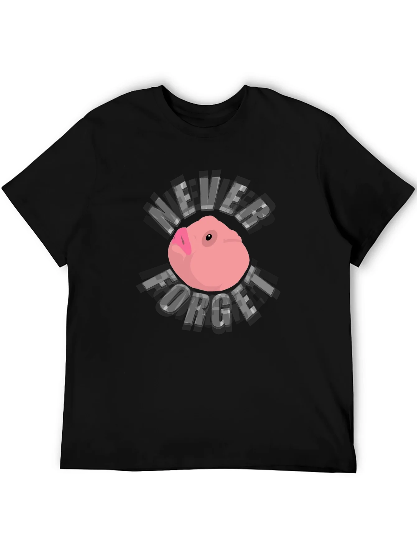 Never Forget Funny Guinea Pig Black T-Shirt