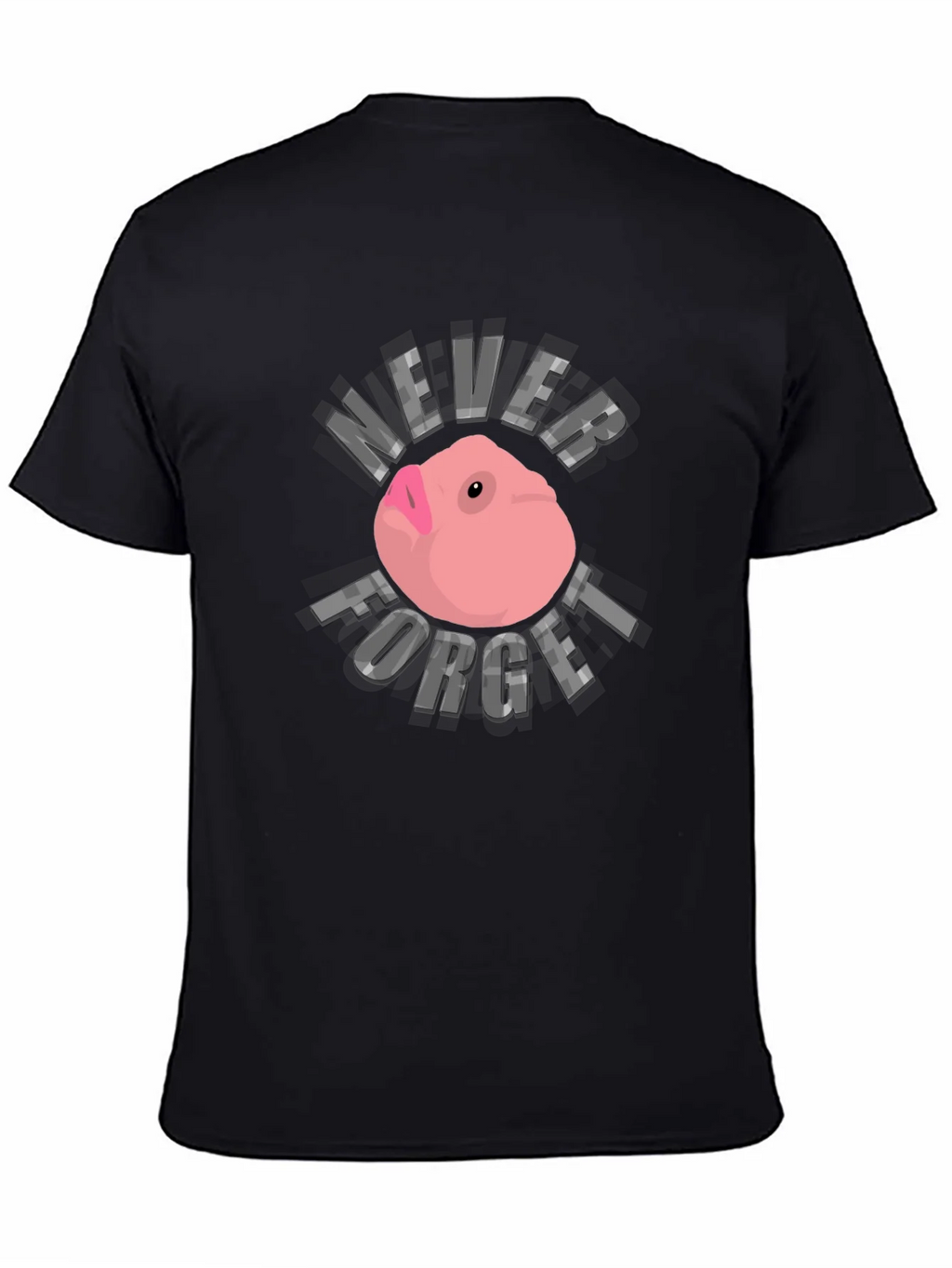 Never Forget Funny Guinea Pig Black T-Shirt