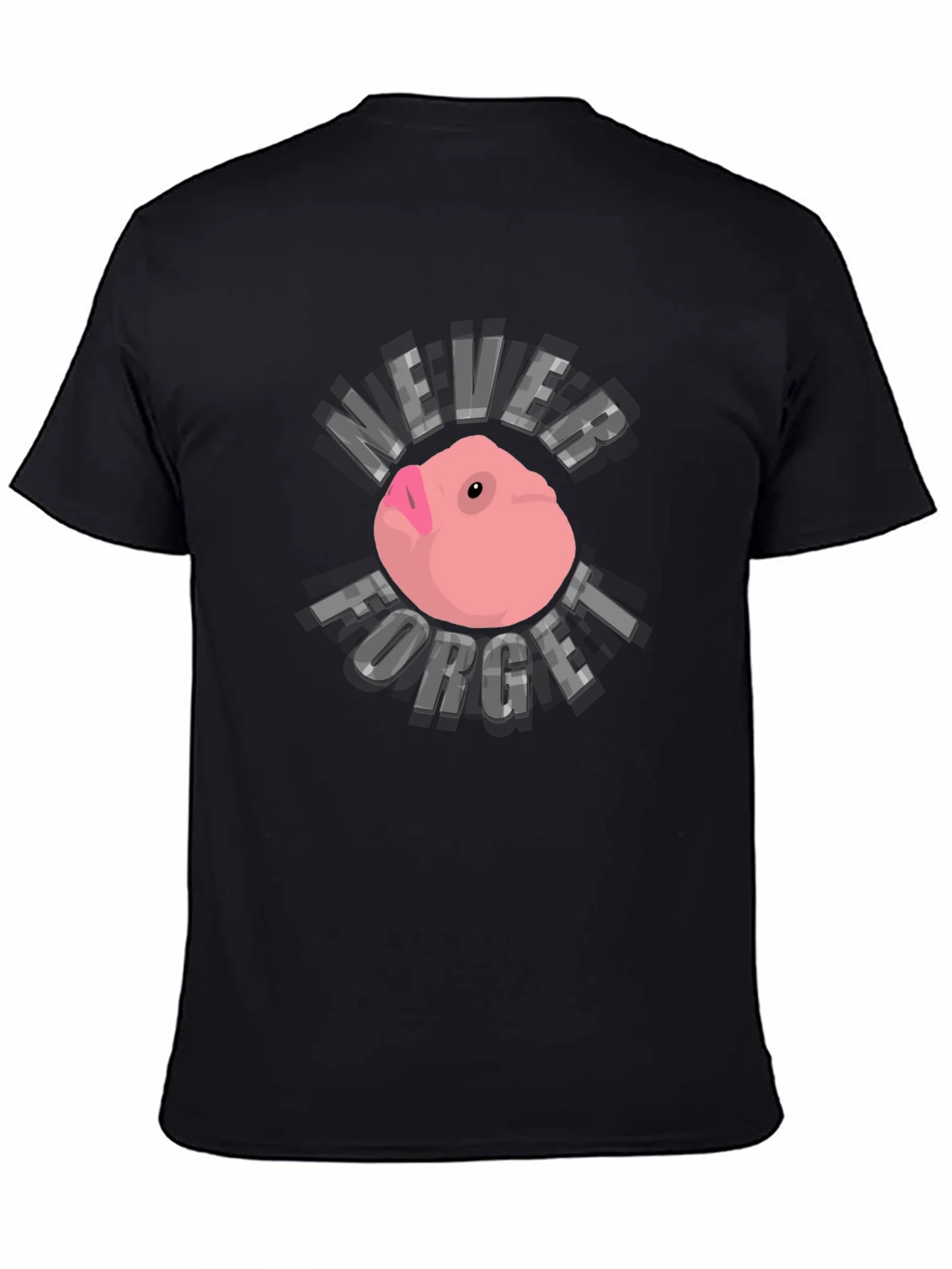 Never Forget Funny Guinea Pig Black T-Shirt