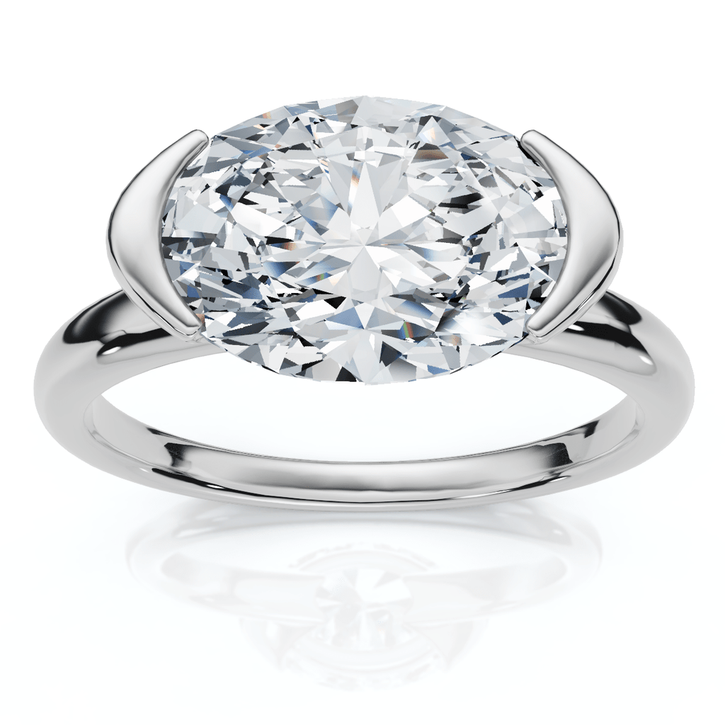 Certified 2Ct Stanza Oval Diamond Engagement Ring 14k Gold or Platinum Lab Grown