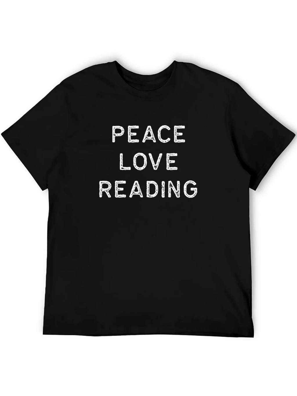 Peace Love Reading T-Shirt - Black