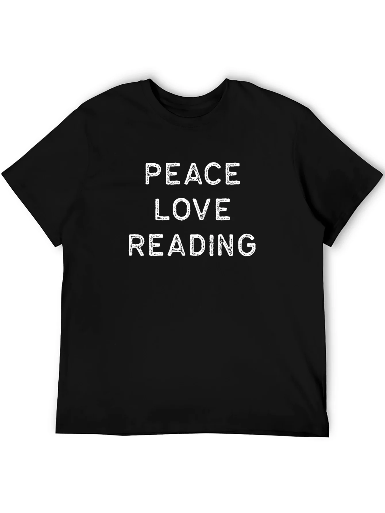 Peace Love Reading T-Shirt - Black